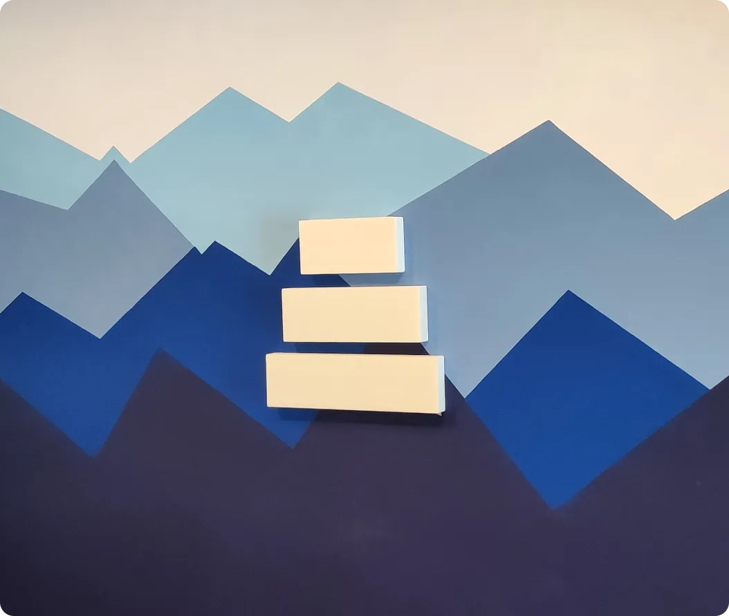 Hattrick office wall with 3D logo